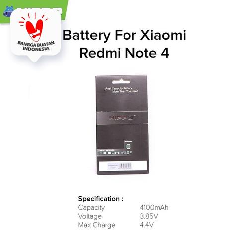 Foto Produk Hippo baterai BN41 Xiaomi Redmi Note 4 4100 mAh Premium Cell Quality dari Hippo Official Store