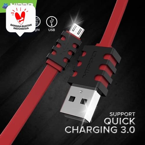 Foto Produk Hippo Caby 3 Kabel Data Charger Micro USB 100cm Support QC 3.0 - Hitam dari Hippo Official Store