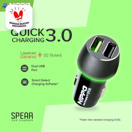 Foto Produk Hippo Spear Car Charger Mobil Fast Quick Charging 3.0 Simple Pack dari Hippo Official Store
