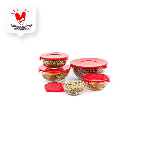 Foto Produk Maxim Glassware Toples Kaca 10Pcs Bowl + Lid dari Home-klik