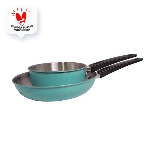 Foto Produk Maspion Colouris SSP 197 frypan 20 cm + Panci Susu 14 cm - Random dari Home-klik