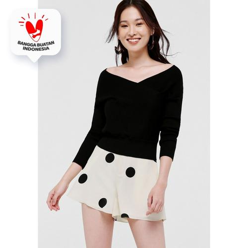 Foto Produk Gabrielle Polka Dot High Waist Shorts - Off White - XS dari Love, Bonito Indonesia