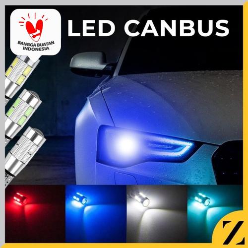 Foto Produk LAMPU LED MOBIL TIPE CANBUS T10 COB 5630 5730 10 MATA SMD LENSA PROJI - Merah dari Zen Car Parts