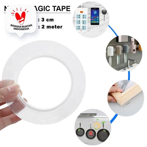 Foto Produk NANO MAGIC DOUBLE TAPE TAHAN AIR BENING ACRYLIC BISA DI CUCI 30MM X 2M dari Modifikasi Market