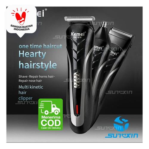 Foto Produk Hair Clipper Kemei-1419 Cukuran Rambut / Alat Potong Rambut / Kumis dari SUNXIN