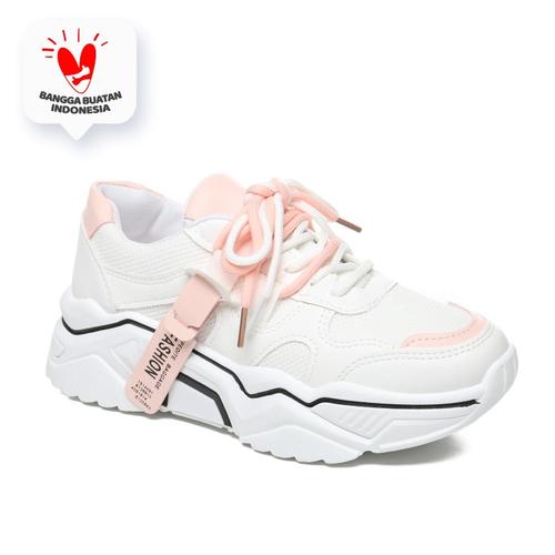 Foto Produk PVN Sepatu Sneakers Wanita Sport Shoes 099 - white pink, 39 dari PVN Official Store