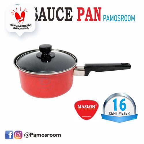 Foto Produk Panci Maspion Saucepan 16 cm + Glass Cover - Merah dari Pamosroom Living