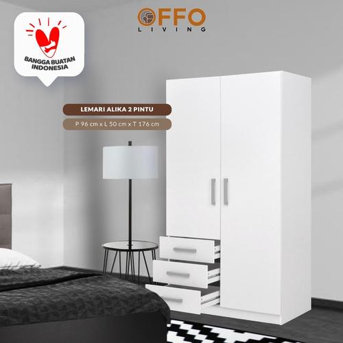 Foto Produk Lemari / Lemari Baju / Lemari Pakaian ALIKA 3 Pintu dan 2 Pintu - 2 Pintu dari Offo Living