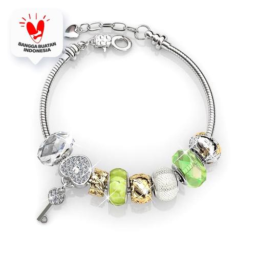 Foto Produk Princess Charm Bracelet - Gelang Crystal Swarovski® by Her Jewellery - Green dari Her Jewellery