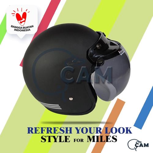 Gambar Helm Bogo List Black doff + kaca Bogo original dari Boss helm Jakarta Utara Tokopedia