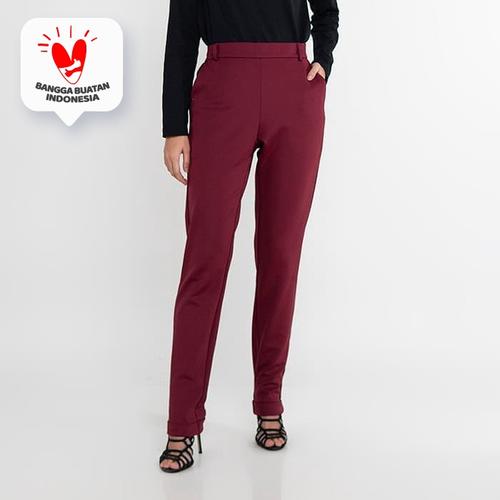 Foto Produk JENAHARA Pencil Cutting Pants with Side Pocket Maroon - Maroon, L dari JENAHARA OFFICIAL