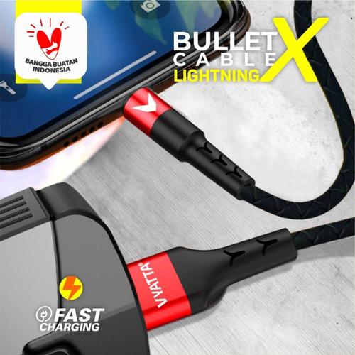 Foto Produk VYATTA BULLET LIGHTNING USB CABLE - GARANSI 12 BULAN TANPA BATAS - Hitam dari VYATTA INDONESIA