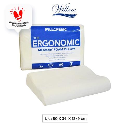 Foto Produk Bantal Memory Foam Ergonomic / Willow Pillopedic Ergonomic Small dari Willow Pillow