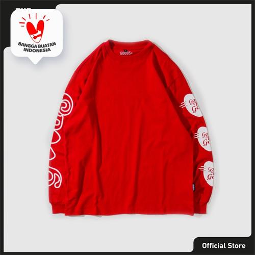 Foto Produk The Goods Dept Kaos Pria - GOOD HEART L/S - Merah, S dari The Goods Dept