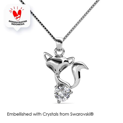 Foto Produk Fox Pendant - Kalung Crystal Swarovski® by Her Jewellery - Rose Gold dari Her Jewellery