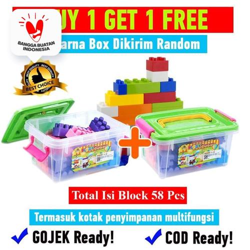 Foto Produk Buy 1 Get 1 Free Creative Block Container Mainan Edukasi Anak OCT9217 dari Ocean Toy Indo