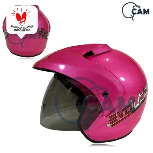 Foto Produk Helm SNI pluto polos Murah bukan jpx ink nhk - Merah Muda dari Boss helm