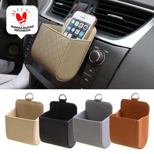 Foto Produk Organizer ac mobil kotak hp holder koin barang e toll kartu card - Hitam dari Zen Car Parts