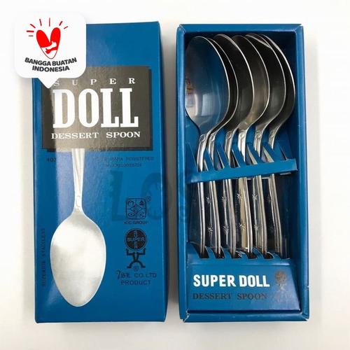 Foto Produk Super Doll Sendok Makan Stainless Steel Isi 6 pcs dari Home-klik