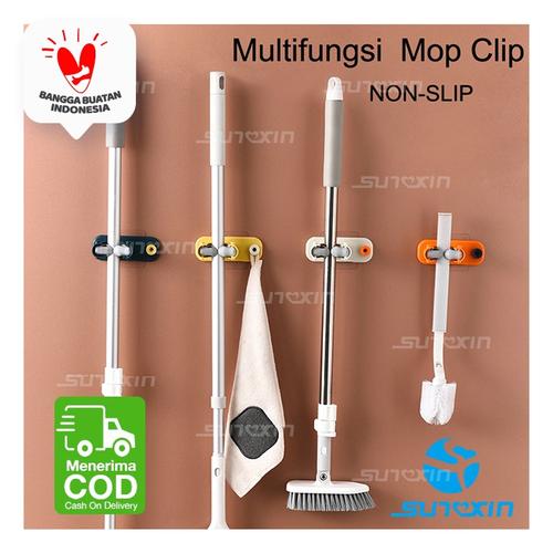 Foto Produk Klip Gantungan Penjepit Sapu Kain Pel 1SET ISI(4PCS)/ Mop Broom Holder dari SUNXIN