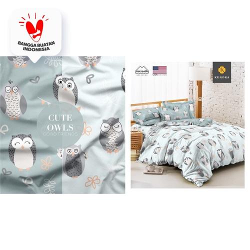 Foto Produk Sprei Kendra Ukuran 180x200 - Cute Owls Grey USA Design dari INstore
