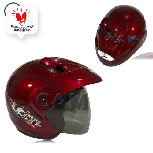 Foto Produk Helm SNI pluto polos Murah bukan jpx ink nhk - Merah dari Boss helm