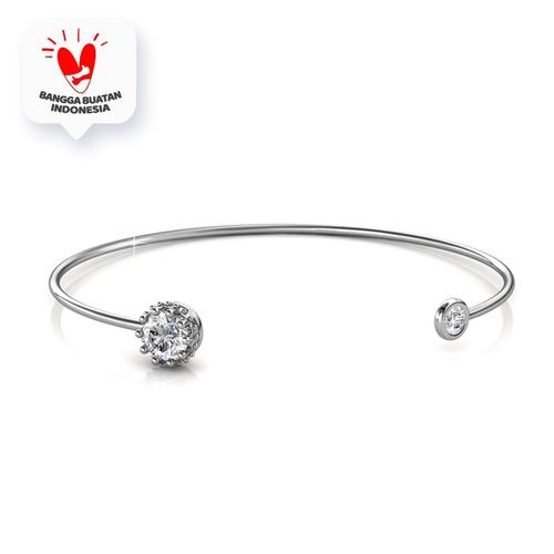 Foto Produk Crown Bangle - Gelang Crystal Swarovski® By Her Jewellery - White Gold dari Her Jewellery