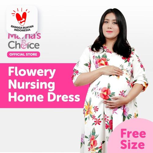 Foto Produk Mama's Choice Flowery Nursing Home Dress - Daster Bumil Busui dari MamasChoiceID