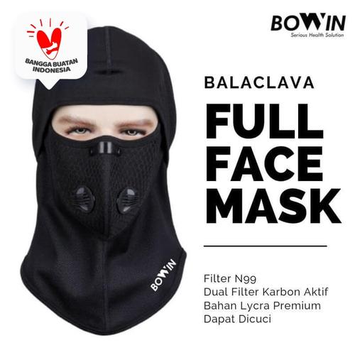 Foto Produk Bowin Masker Full Face N99CV Balaclava ( Masker Motor - Buff) - Hitam dari JMC Helmet