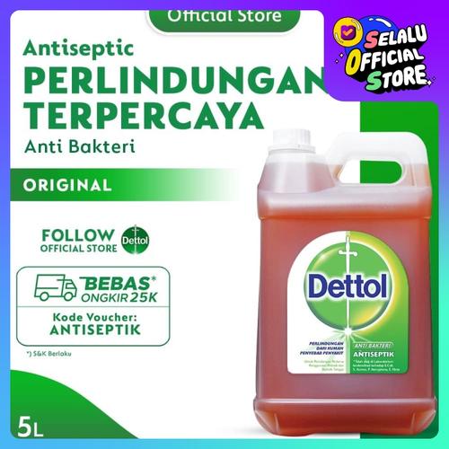 Foto Produk Dettol Cairan Antiseptik 5 Liter dari Dettol Official Store
