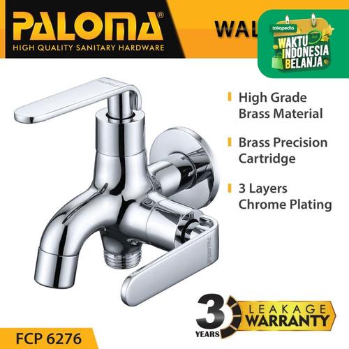 Foto Produk PALOMA FCP 6276 Keran Cabang Shower Bak Mandi Double Tembok Kran Air dari PALOMA HARDWARE