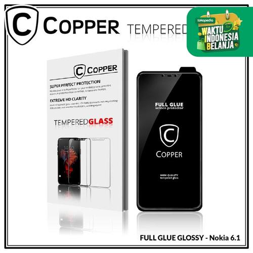 Foto Produk Nokia 6.1 - COPPER Tempered Glass Full Glue PREMIUM Glossy dari Copper Indonesia