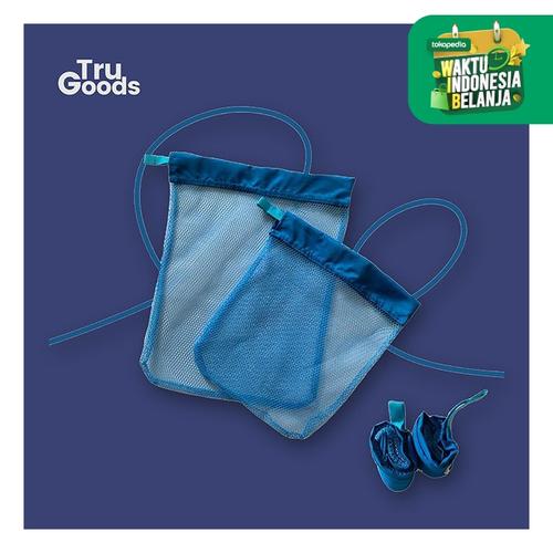 Foto Produk Foldable Shopping Bag / tas belanja lipat Rollpac buy 1 get 1 - Biru dari Tru_Goods