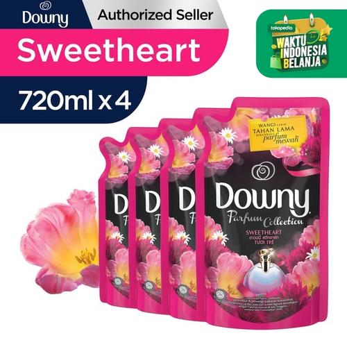 Foto Produk Downy Pelembut & Pewangi Pakaian Sweetheart Refill 720ml - Paket isi 4 dari P&G Official Store