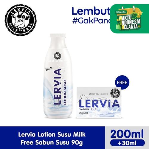 Foto Produk LERVIA Lotion Susu Milk 200mL + 30mL Free Sabun Susu 90g dari Lervia Official Store