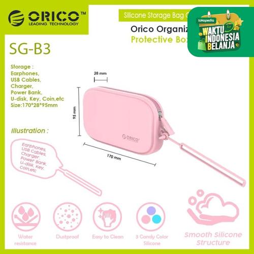 Foto Produk ORICO Silicone Storage Bag Candy Color - SG-B3 - Merah Muda dari ORICO INDONESIA
