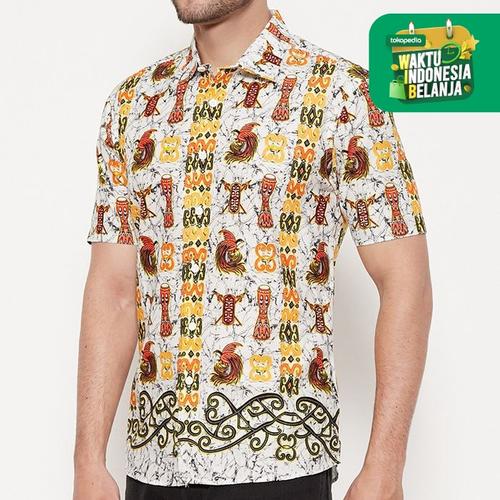 Foto Produk Odza Classic Kemeja Batik Ceplok Asmat - Hitam, L dari Odza Classic