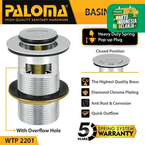 Foto Produk PALOMA WTP 2201 Afur Wastafel Kepala Sifon Pop Up Waste Avur Washtafel dari PALOMA HARDWARE