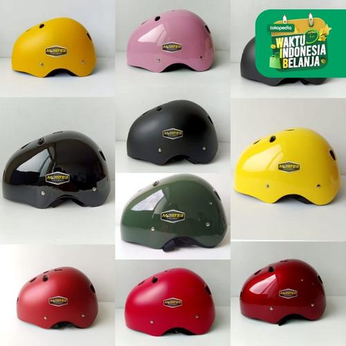 Foto Produk HELEM SEPEDA NVR SEPEDA LIPAT BMX MODEL BATOK NEW - MAROON DOFF dari Master Helmet