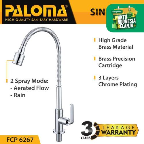 Foto Produk PALOMA FCP 6267 Keran Sink Fleksibel Angsa Cuci Piring Dapur Kran Air dari PALOMA HARDWARE