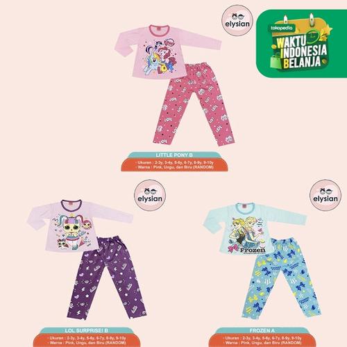 Foto Produk SETELAN ANAK PEREMPUAN LENGAN PANJANG 2-10 TAHUN ELYSIAN GROSIR - PONY B, 2-3y Panjang dari ElysianOfficialShop