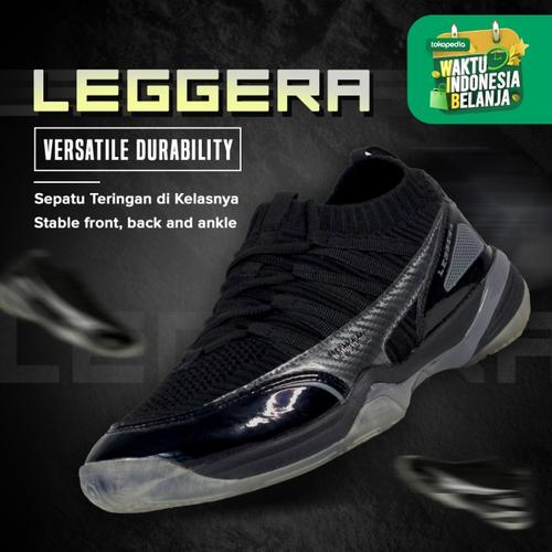 Foto Produk Hi-Qua Leggera Sepatu Bulutangkis/Badminton/Olahraga Super Ringan - Hitam, 38 dari Hi-Qua Original Shop