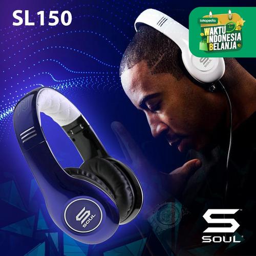 Foto Produk SOUL by Ludacris SL150CB High-Definition On-Ear Headphones - Navy dari Soul official