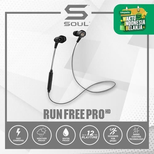 Foto Produk Run Free Pro HD Wireless Sport Bluetooth In-Ear Earphone SOUL Black - Biru dari Soul official
