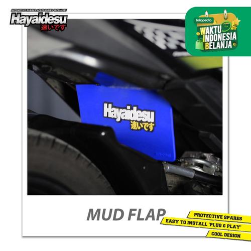 Foto Produk Hayaidesu Mud Flap Penahan Lumpur Motor Honda Beat FI - Japan Quality - Biru dari Hayaidesu Indonesia