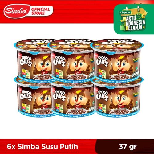 Foto Produk Choco Chip Cereal SIMBA - 6 Cup Susu Putih 37gr Super Hemat dari Simba Official Store