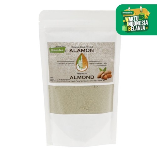 Foto Produk Alamon - Green Tea 170gr - Susu Bubuk Almond - Organik - ASI Booster dari Jagapati