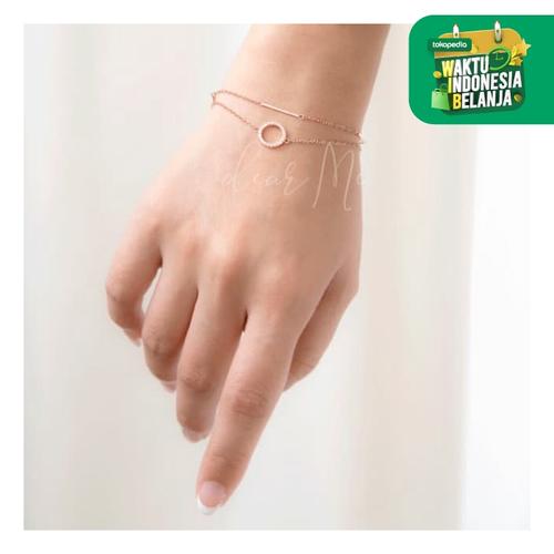 Foto Produk Dear Me - Lily Bracelet (925 Sterling Silver, Gold Plating & Crystals) - Silver dari Dear Me Jewelry