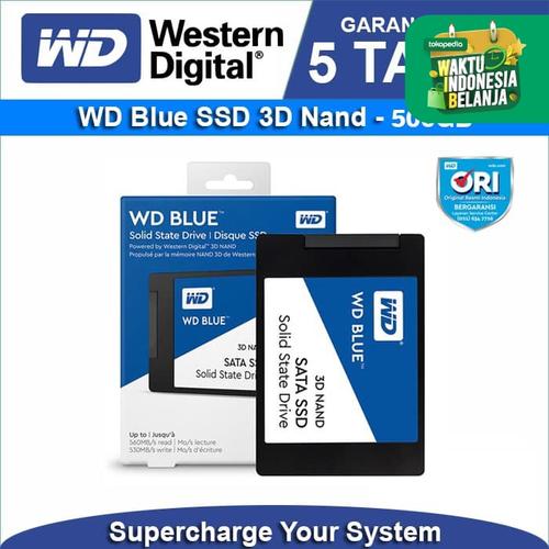 Foto Produk SSD WD Blue 3D NAND 500GB SATA III 3D 6Gb/s dari WD Official Store