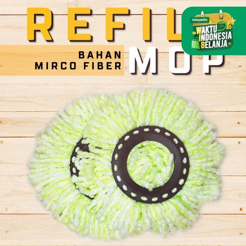 Foto Produk Refill Super Mop Ganti Isi Ulang Kain Alat Pel Putar Bahan Microfiber dari MitraBotol